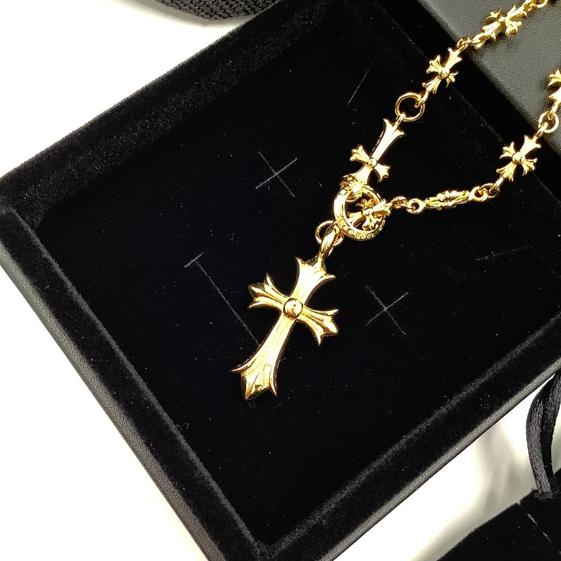 CHSN5 Classic men's and women's diamond studded cross necklace jewelry
