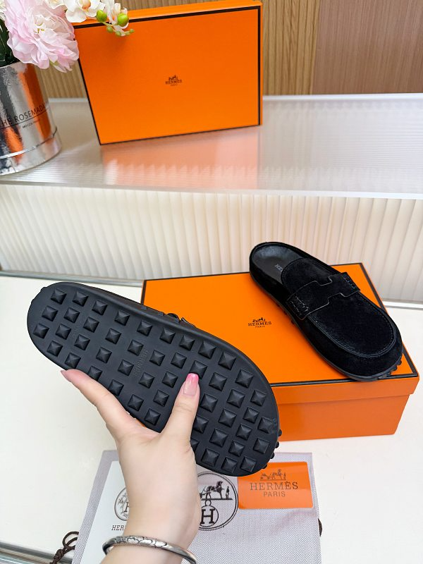 OHS2 Women slipper Leather Sole Shoes 35-41 with box