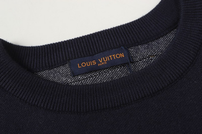 LVC031 New men's and women's autumn and winter cross towel embroidered pattern round neck wool knitted sweater clothing
