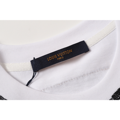 LVC165 High quality men's short sleeved heavy-duty embroidered T-shirt, pure cotton top Clothing