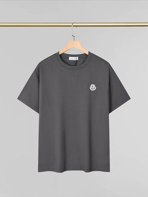 MOC040 New men's and women's summer T-shirt double yarn pure cotton fabric short sleeved top clothing