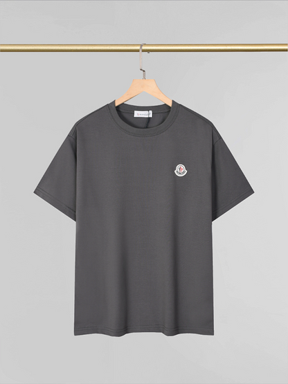 MOC040 New men's and women's summer T-shirt double yarn pure cotton fabric short sleeved top clothing