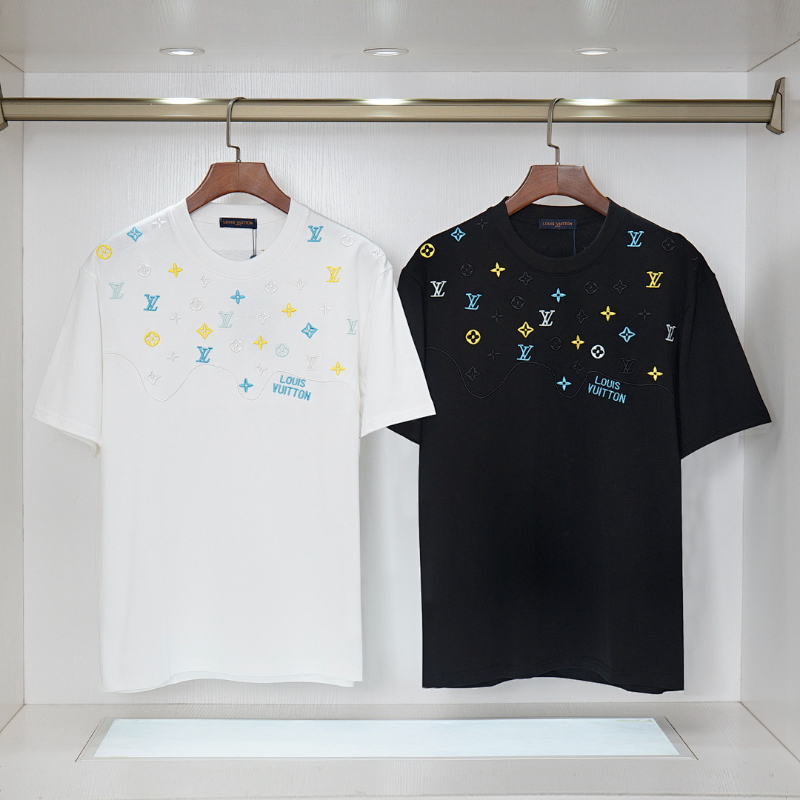 LVC051 New men's and women's summer pure cotton top T-shirt clothing