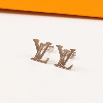 LVE47 Stainless steel V-letter earrings for women's jewelry