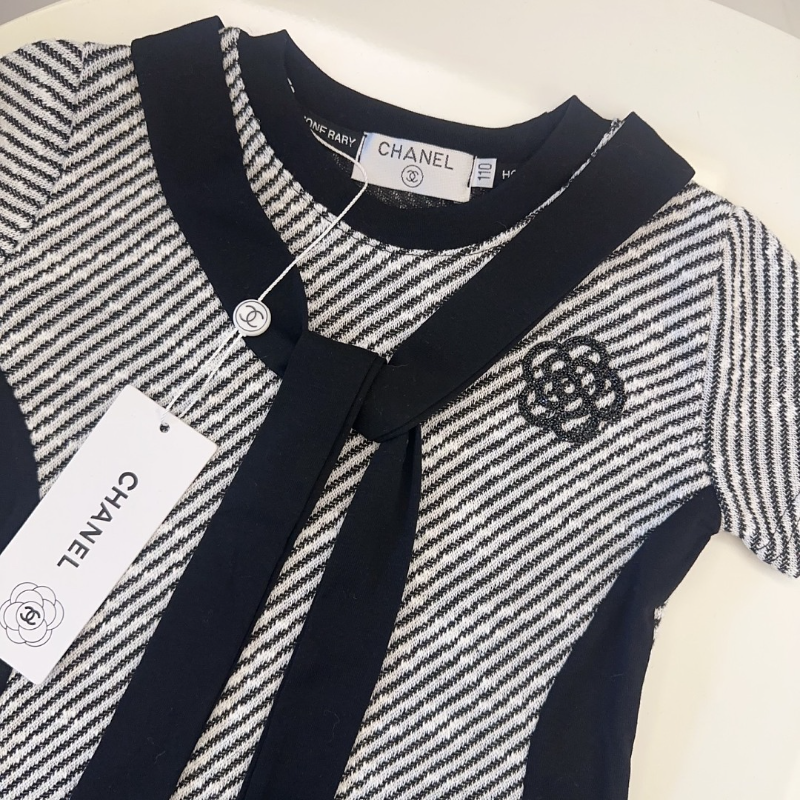 TCHC20 New girls' summer cotton collar top+cotton shorts set Clothing