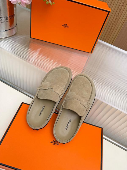 OHS2 Women slipper Leather Sole Shoes 35-41 with box