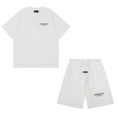 FGC11 New men's and women's summer pure cotton top+shorts, casual style, loose size