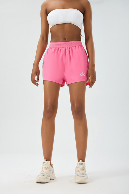 zalo047    Women's new anti glare fake two-piece sports quick drying breathable yoga suit fitness shorts clothing