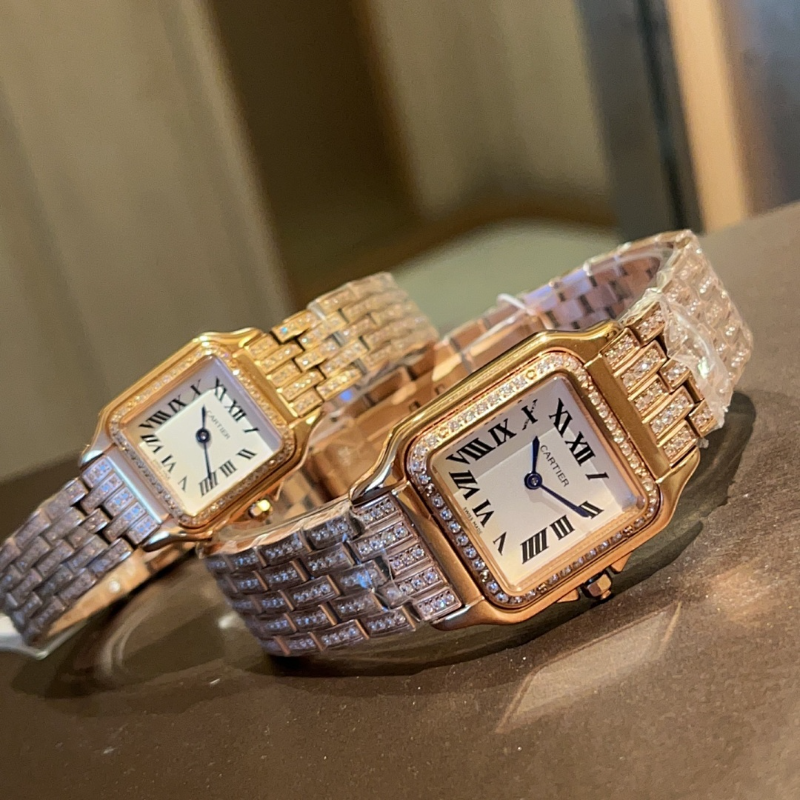 CW10   Women's 316L stainless steel case with full diamond  22×30mm/27 x 37mm watch
