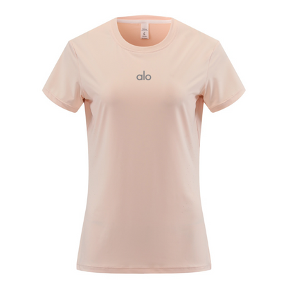 zalo2138   Women's short sleeved yoga, Pilates, fitness training, quick drying, lightweight running sportswear
