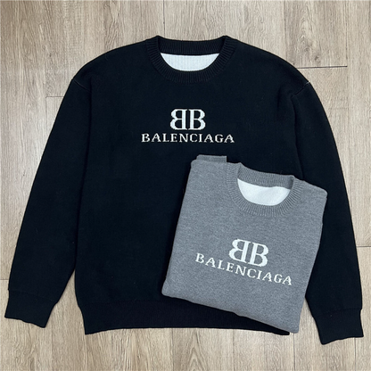 BAC13  New men's and women's letter jacquard round neck sweater clothing