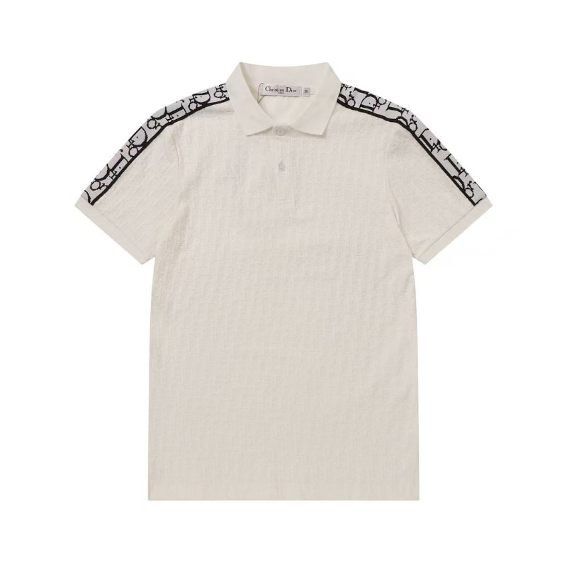 DIC39 New Summer Men's Polo Top with High Quality Beaded Pulling Frame Cotton Fabric Clothing