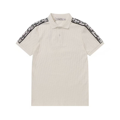 DIC39 New Summer Men's Polo Top with High Quality Beaded Pulling Frame Cotton Fabric Clothing