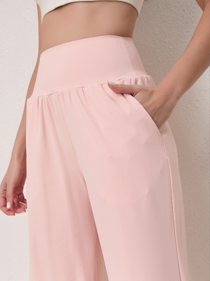 zalo3121  Women's loose yoga pants, super elastic straight leg pants, wide leg pants, clothing