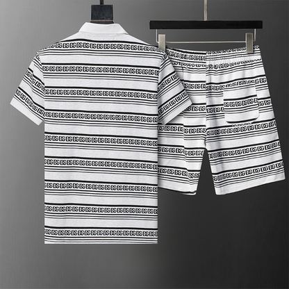 DGC18 New men's short sleeved polo top+shorts clothing