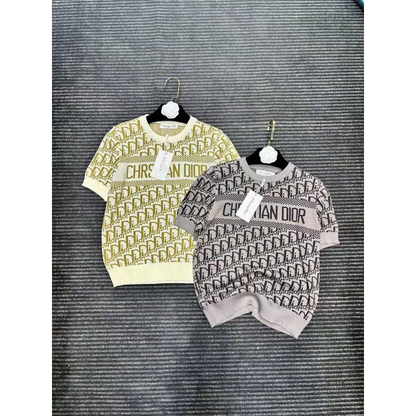 DIC30 New women's summer T-shirt knitted ice silk fabric clothes