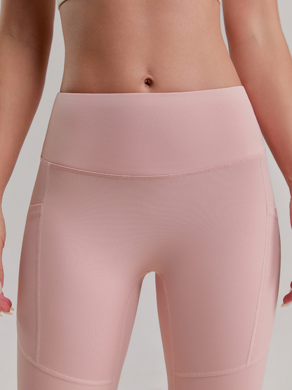 zalo3123  Women's cycling tight fitting cropped pants with peach hips, yoga pants for fitness and sports, side pocket shorts for clothing