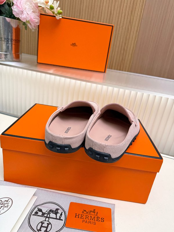 OHS2 Women slipper Leather Sole Shoes 35-41 with box
