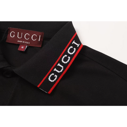 GUC030 New Summer Men's Polo Top with High Quality Beaded Pulling Frame Cotton Fabric Clothing