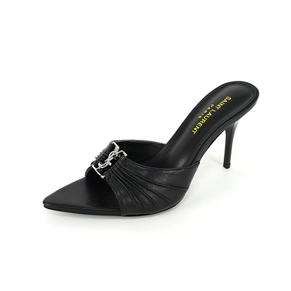 OYS12 Classic 6.5CM 9CM High heels 35-43 for women Leather shoes Box