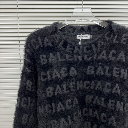 BAC12  Autumn and winter new high-quality men's and women's fashion autumn and winter new plush round neck sweater clothing