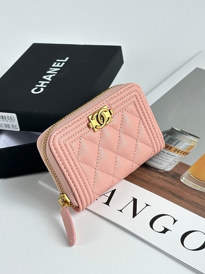 LCP74 Card bag 11-7.5CM Leather Wallet with box