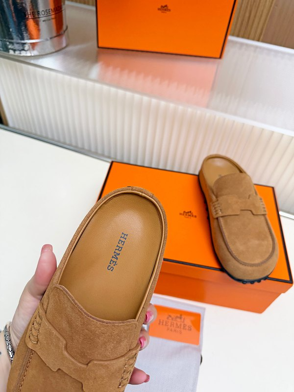OHS2 Women slipper Leather Sole Shoes 35-41 with box