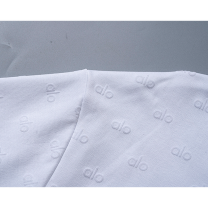 ALOC6 New men's and women's summer pure cotton top T-shirt clothing