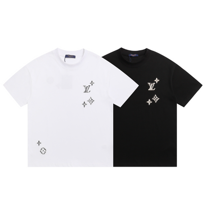 LVC221 New men's and women's summer pure cotton short sleeved top clothing Over size