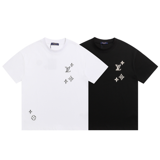 LVC221 New men's and women's summer pure cotton short sleeved top clothing Over size