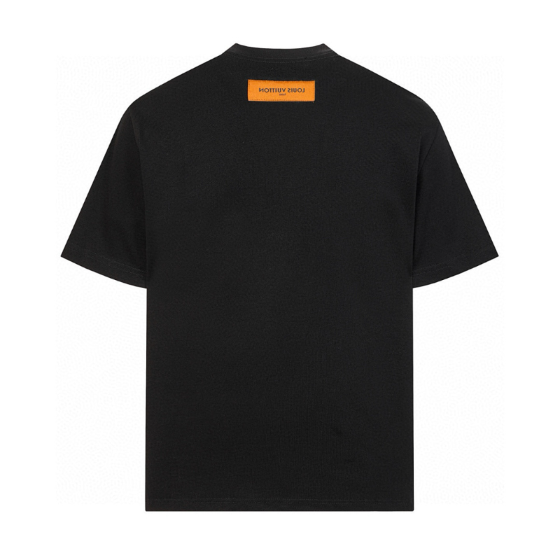LVC055 High quality men's and women's pure cotton summer short sleeved T-shirt with diamond inlay clothing