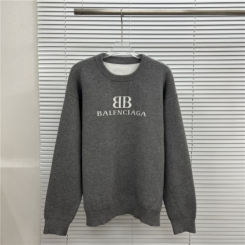 BAC13  New men's and women's letter jacquard round neck sweater clothing