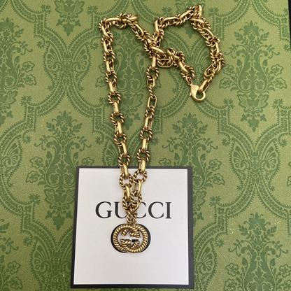 GUN9  Women's new fashionable double G interlocking necklace jewelry