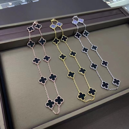 VAN100 High Version Clover Ten Flower Necklace Thick Plated 18K Necklace Jewelry