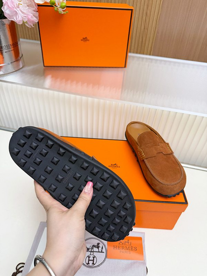 OHS2 Women slipper Leather Sole Shoes 35-41 with box