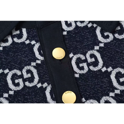 GUC031 New Summer Men's Polo Top with High Quality Beaded Pulling Frame Cotton Fabric Clothing