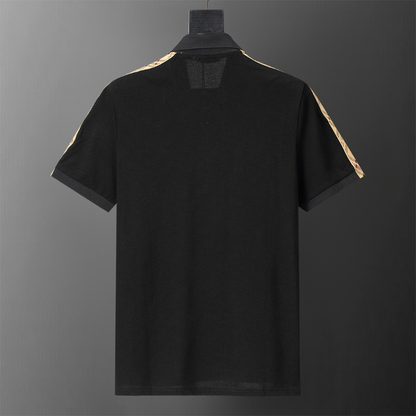 BUC050 New men's summer pure cotton polo top+shorts two-piece outfit clothing