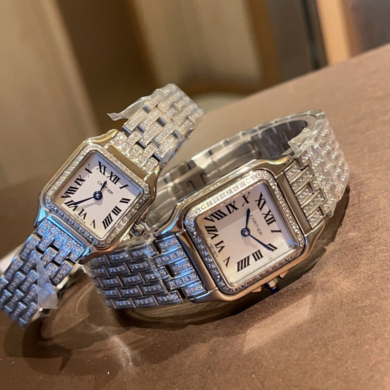 CW10   Women's 316L stainless steel case with full diamond  22×30mm/27 x 37mm watch