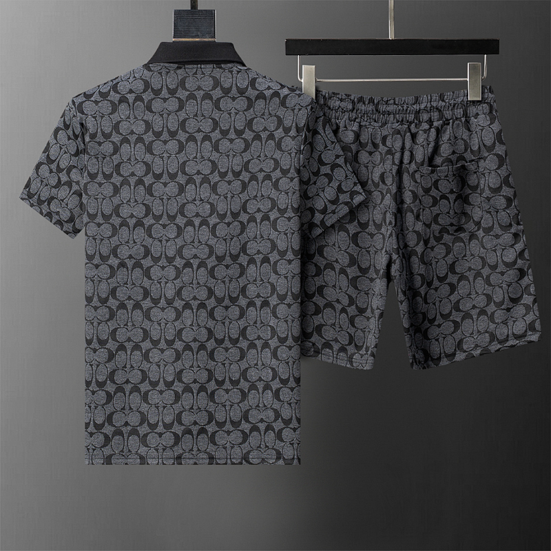 COC1 New men's short sleeved polo top+shorts clothing