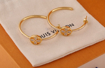 LVE38 Fashion Classic Half Round Earrings Women's Jewelry