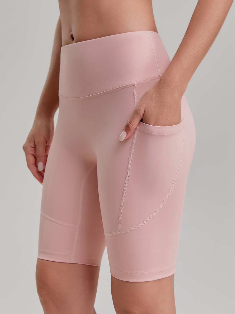 zalo3123  Women's cycling tight fitting cropped pants with peach hips, yoga pants for fitness and sports, side pocket shorts for clothing