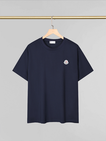 MOC040 New men's and women's summer T-shirt double yarn pure cotton fabric short sleeved top clothing