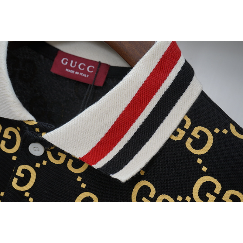 GUC18 New men's summer short sleeved shirt with polo collar clothing