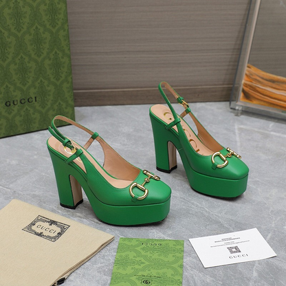 JHGS14 Slipper 12CM Heel Size 35-42 Lether Shoes with box