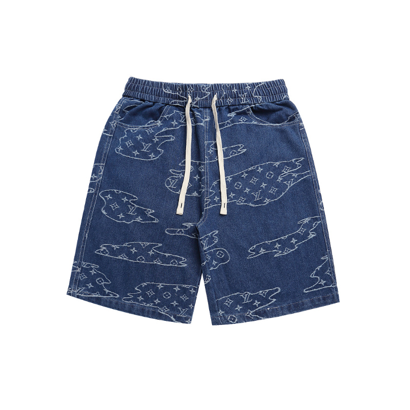 LVC210 New men's summer pure cotton denim style shorts casual shorts clothing