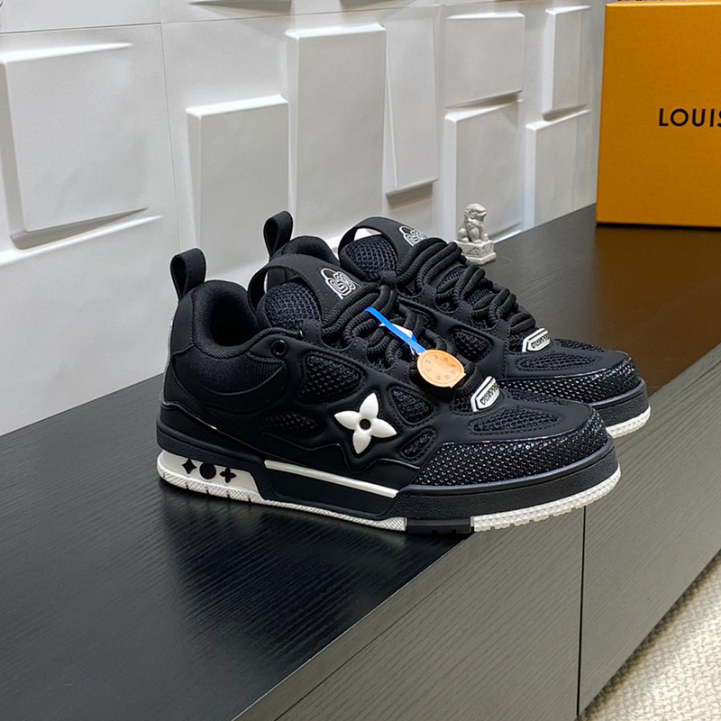OLS45 Real Leather Women35-40 Man40-45 Sneakers shoes With box
