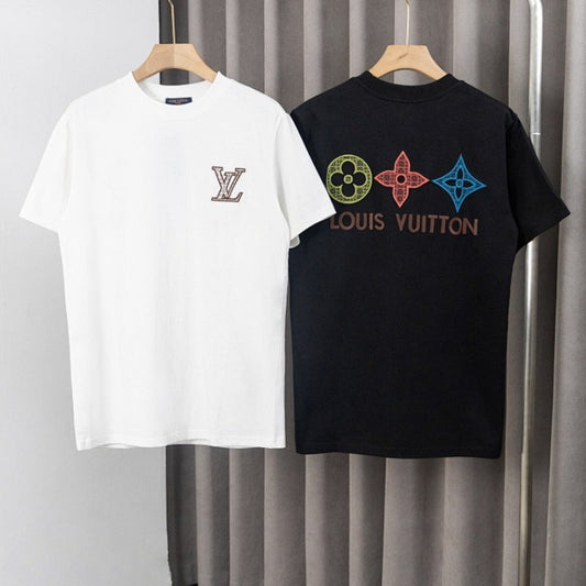 LVC049 New men's and women's summer pure cotton top T-shirt clothing
