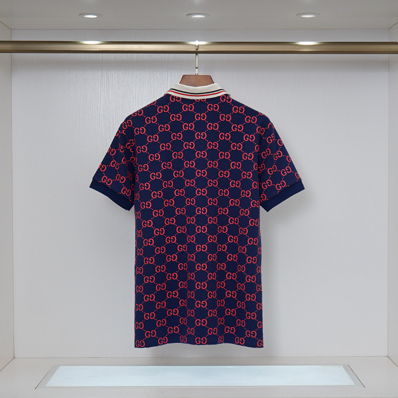 GUC18 New men's summer short sleeved shirt with polo collar clothing