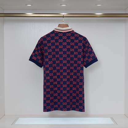 GUC18 New men's summer short sleeved shirt with polo collar clothing