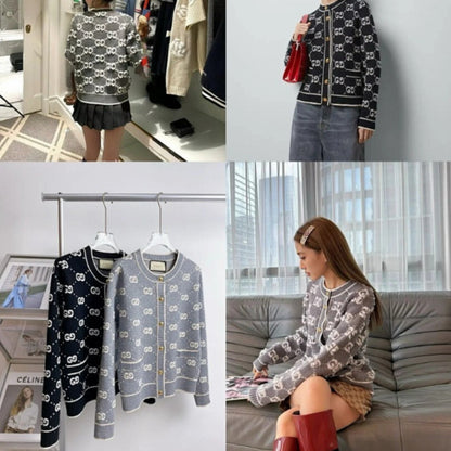 GUC6  New autumn and winter women's wool sweater cardigan clothing